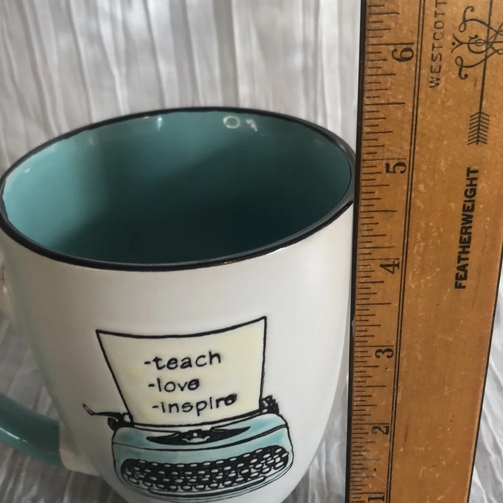TEACHER 2 PACK soup leftovers microwave bowl with lid & ceramic coffee mug